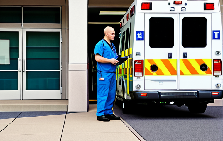 응급구조사 출동 후 환자 이송 평가 - Patient Assessment & Communication**
A compassionate and fully clothed EMT communicating with a pat... 응급구조사 출동 후 환자 이송 평가 - Patient Assessment & Communication**
A compassionate and fully clothed EMT communicating with a pat...