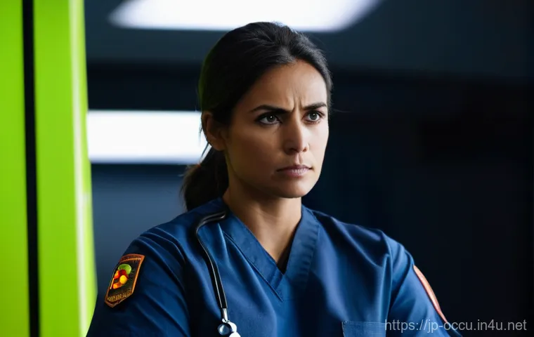 응급구조사 직무와 스트레스 관리 - Image Prompt 1: The Weight of Decision**