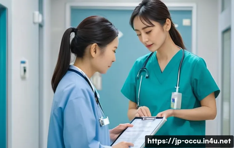 응급구조사와 약물 관리 - A calm and professional emergency medical scene inside a well-lit hospital room in Japan, showing a ...